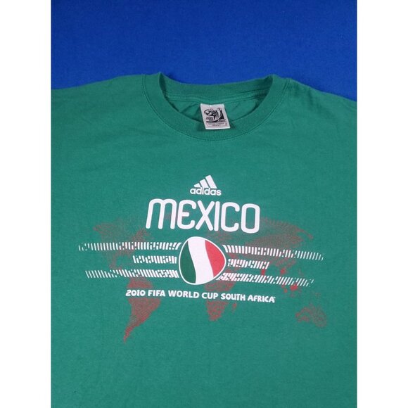 Adidas MEXICO Team FIFA 2010 WOTLD CUP SOUTH AFRICA T-Shirt Men's Size XL - Picture 2 of 16